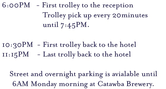 Kristen Miller & John Schils Wedding Trolley Information