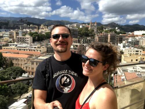 John & Kristen Schils - RCI Cruise - Sicily, Messina, Italy