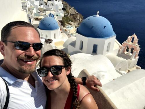 John & Kristen Schils - RCI Cruise - Santorini, Greece