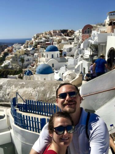 John & Kristen Schils - RCI Cruise - Santorini, Greece