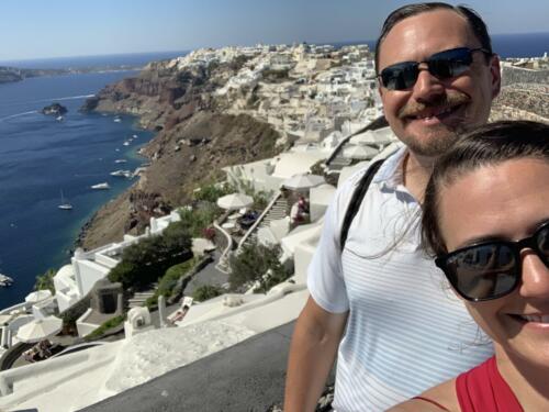 John & Kristen Schils - RCI Cruise - Santorini, Greece