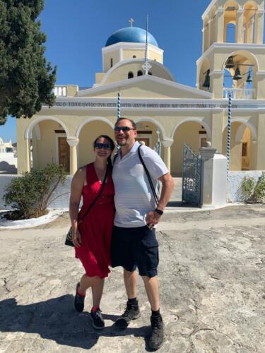 John & Kristen Schils - RCI Cruise - Santorini, Greece