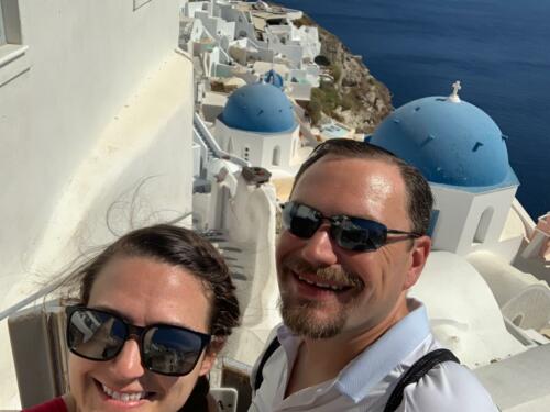 John & Kristen Schils - RCI Cruise - Santorini, Greece