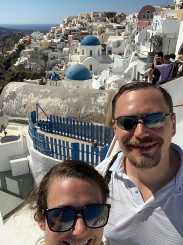 John & Kristen Schils - RCI Cruise - Santorini, Greece