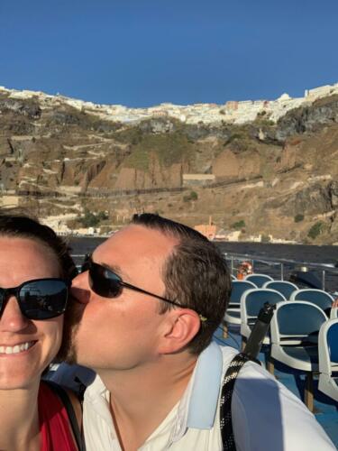 John & Kristen Schils - RCI Cruise - Santorini, Greece